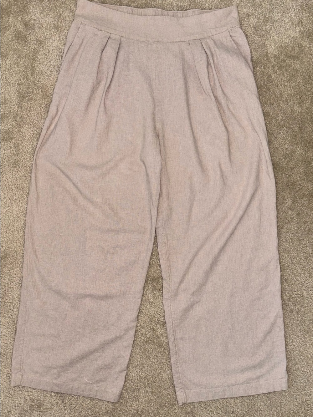 Abercrombie & Fitch Wide-Leg Pants in Light Taupe